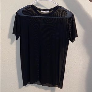 Sheer black top